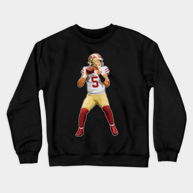 Trey Lance #5 Get Throw Crewneck Sweatshirt by GuardWall17